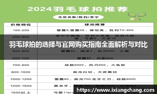 羽毛球拍的选择与官网购买指南全面解析与对比